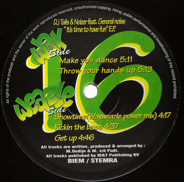 "It's Time To Have Fun" E.P. front label