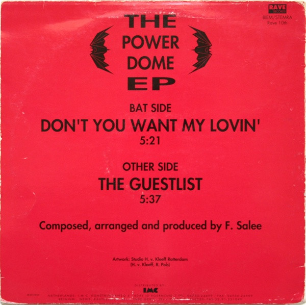 The Powerdome EP back cover