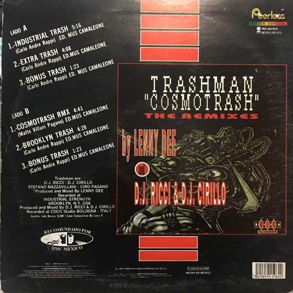 Cosmotrash (The Remixes) back cover
