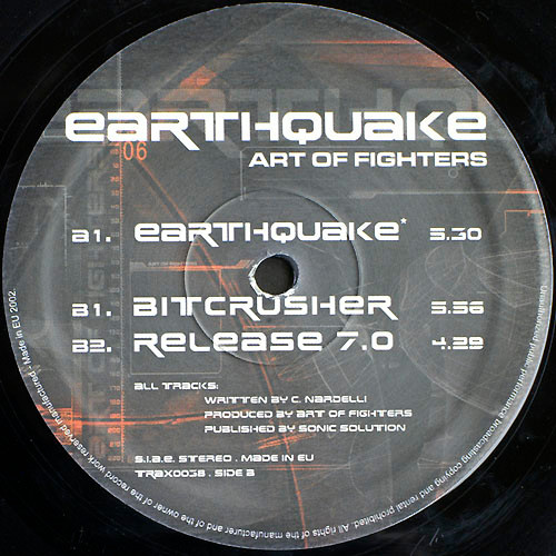 Earthquake back label