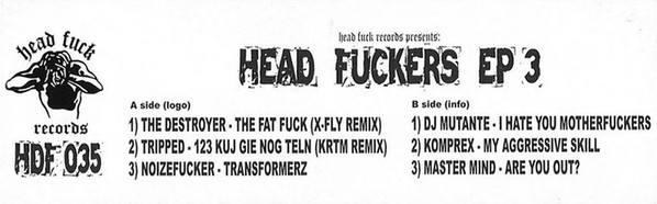 Head Fuckers EP 3 front label