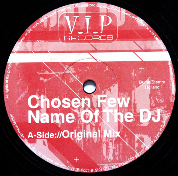 Name Of The DJ front label