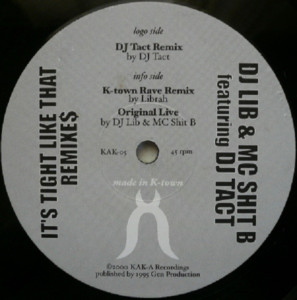It's Tight Like That Remixes back cover