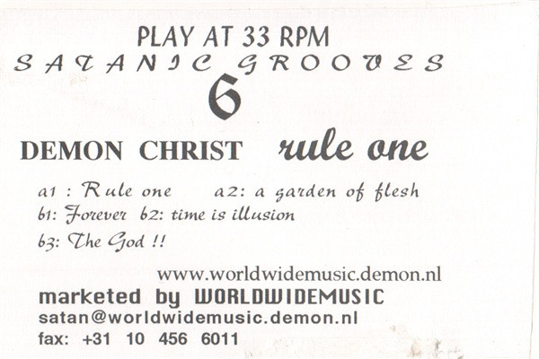Rule One back label