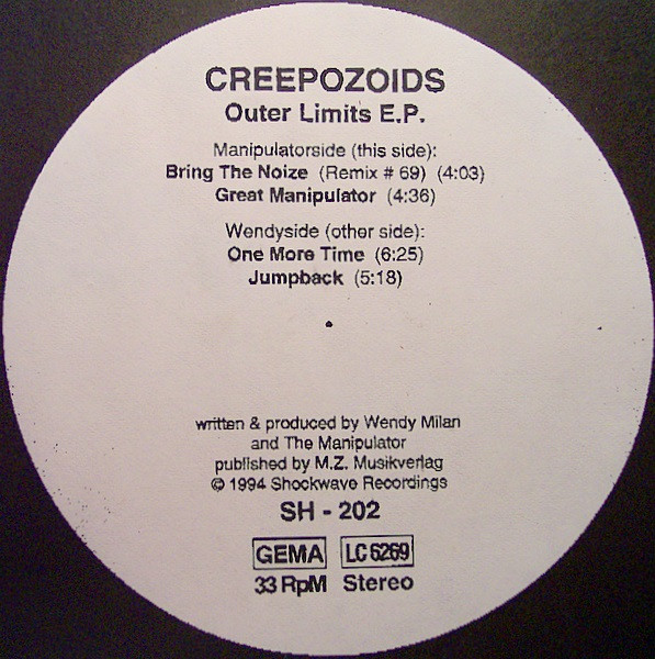 Outer Limits E.P. back cover