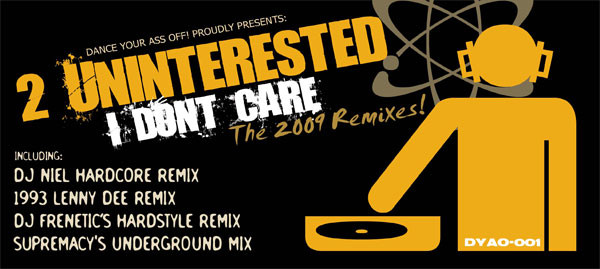 I Don't Care (The 2009 Remixes) front label