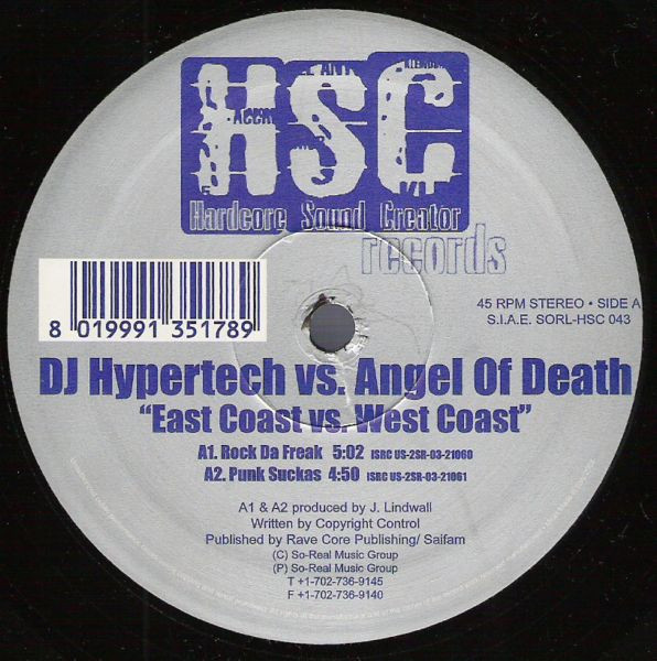 East Coast Vs. West Coast front label