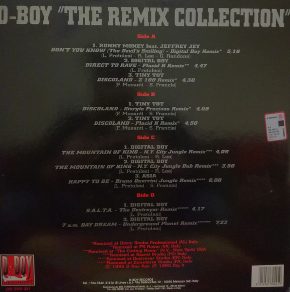 D-Boy "The Remix Collection" back cover