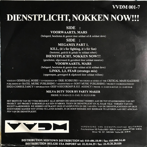 Dienstplicht, Nokken Now back cover