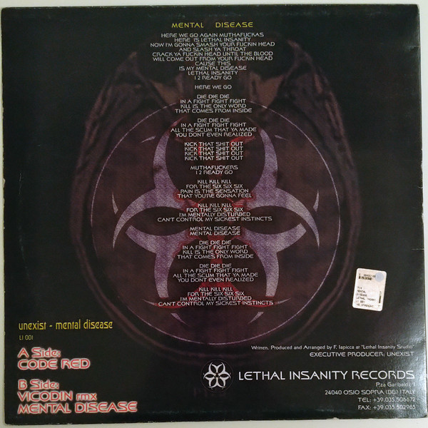 Mental Disease back cover