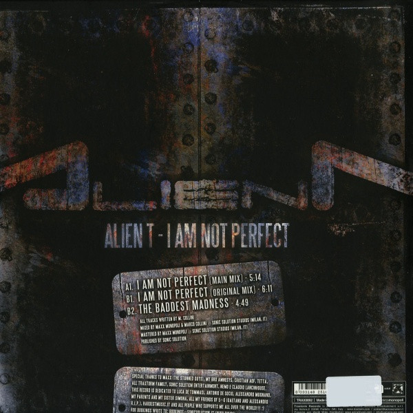 I Am Not Perfect back cover