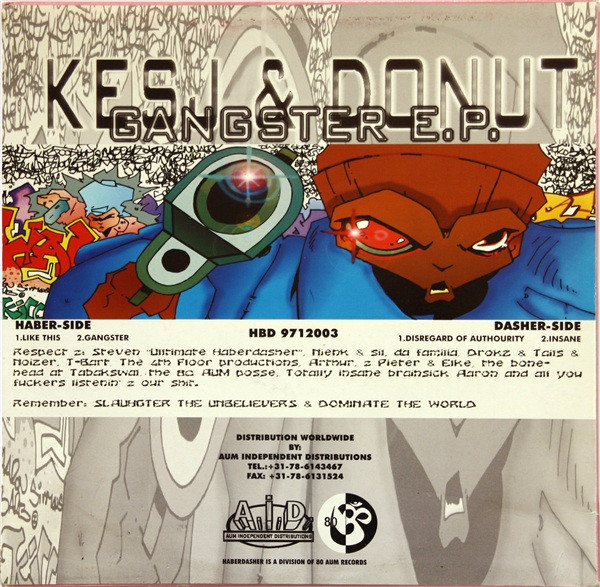 Gangster E.P. back cover