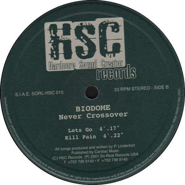 Never Crossover front label