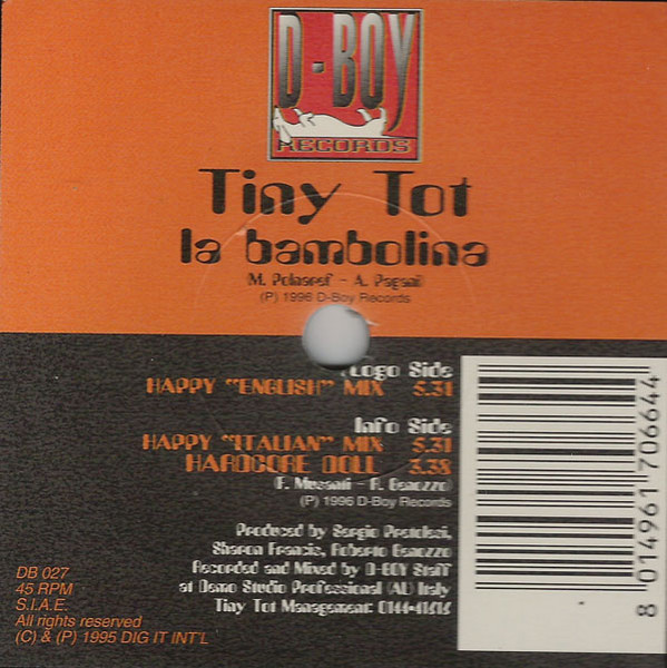 La Bambolina back label