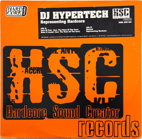 Representing Hardcore front label