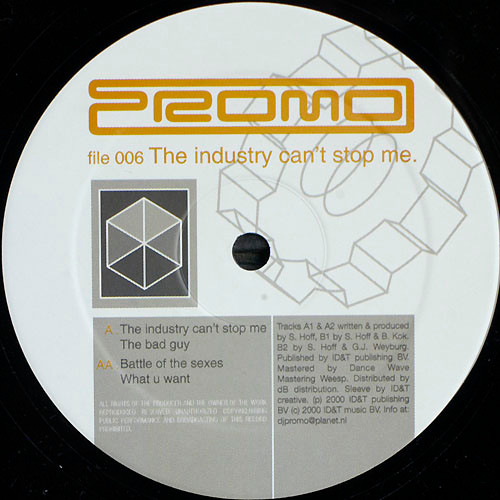 The Industry Can't Stop Me front label