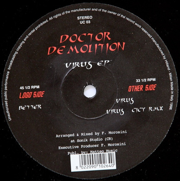 Virus EP front label