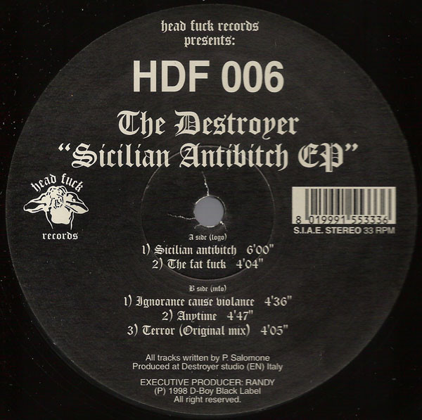 Sicilian Antibitch EP back cover