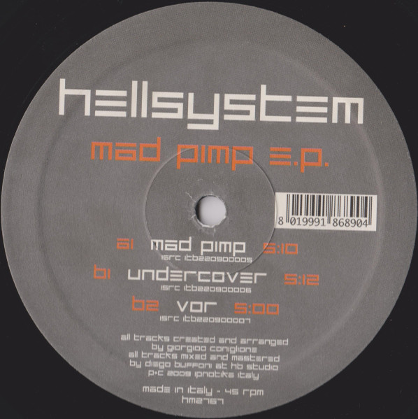 Mad Pimp E.P. back label