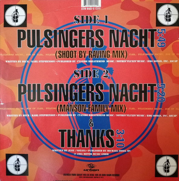 Pulsingers Nacht (I'm A Raver, Baby) back cover