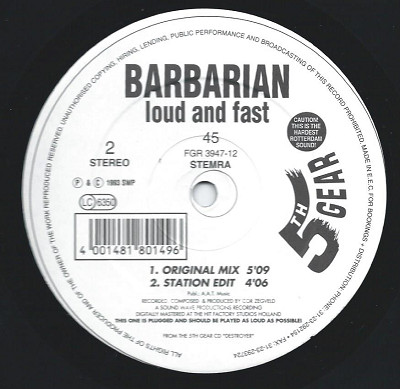 Loud And Fast back cover