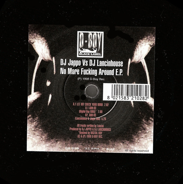 No More Fucking Around E.P. front label