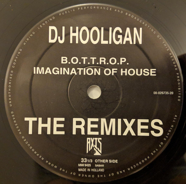 B.O.T.T.R.O.P. / Imagination Of House (The Remixes) back label
