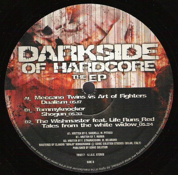 Darkside Of Hardcore - The EP back label