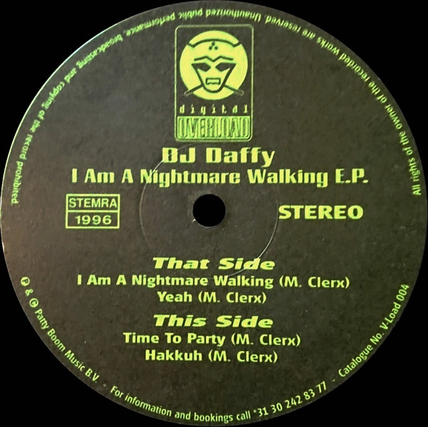 I Am A Nightmare Walking E.P. front label