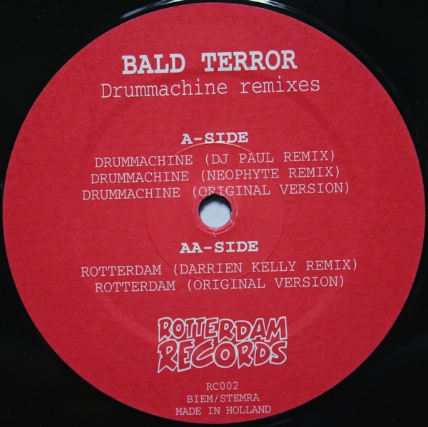 Drummachine Remixes front label
