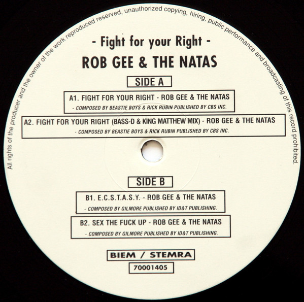 Fight For Your Right front label