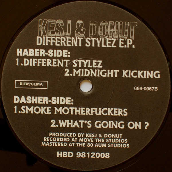Different Stylez E.P. front label