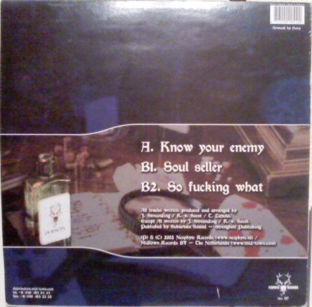 Know Your Enemy back cover