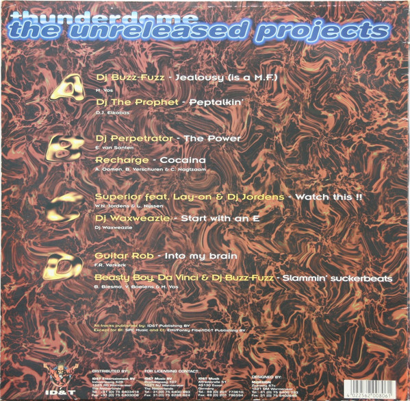 Thunderdome (The Unreleased Projects) back cover