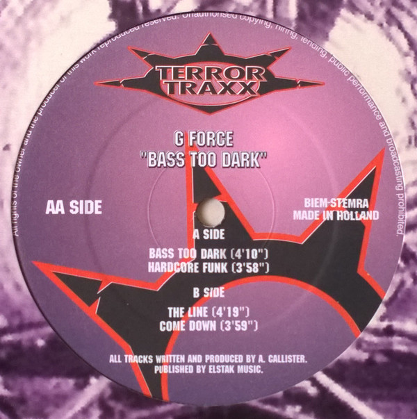 Bass Too Dark back label