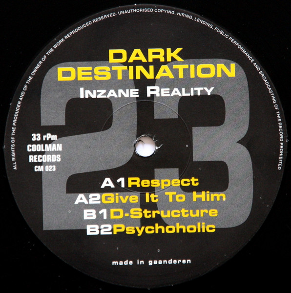 Inzane Reality front label