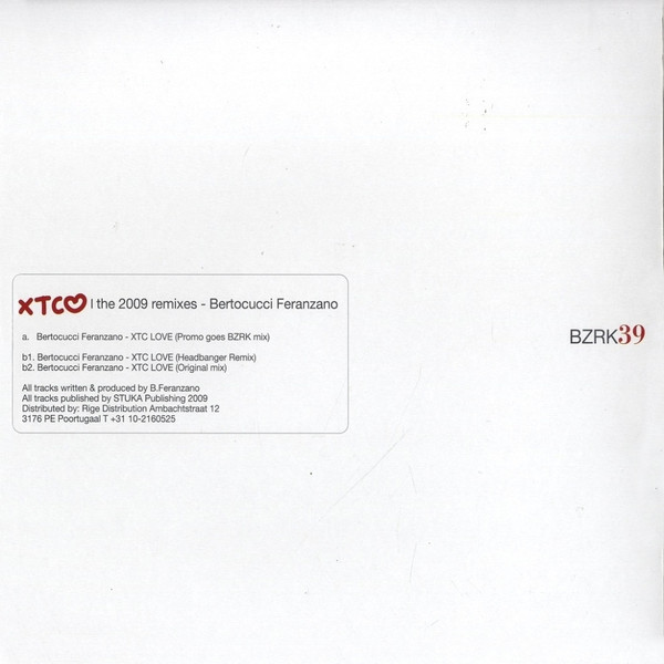 XTC Love (The 2009 Remixes) back cover