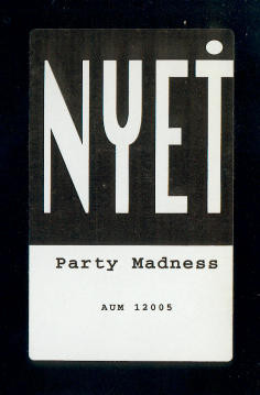 Party Madness front label