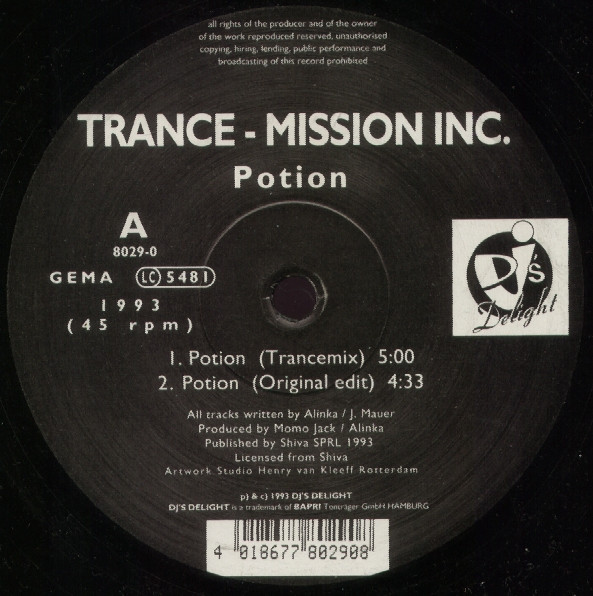 Potion / Stick It Tight back cover