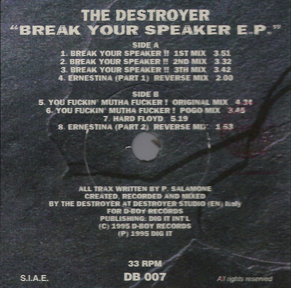 Break Your Speaker E.P. front label
