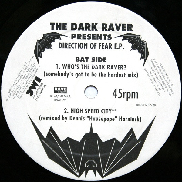 Direction Of Fear E.P. front label