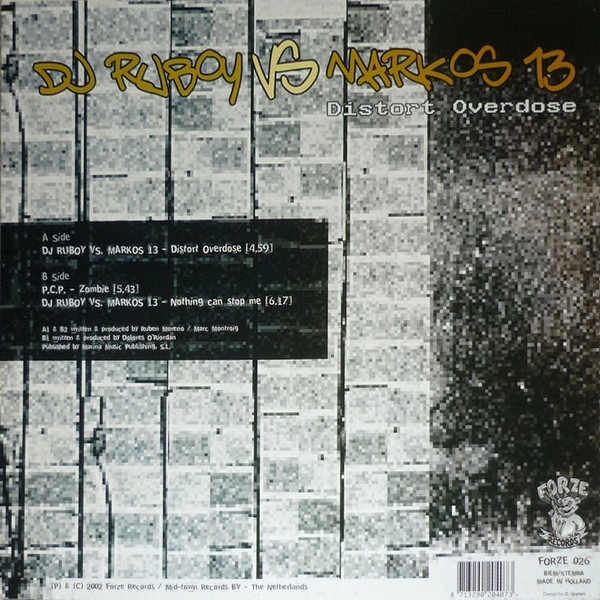 Distort Overdose back cover