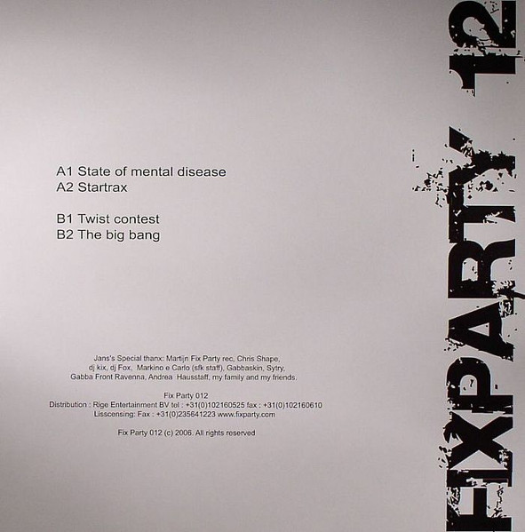 State Of Mental Disease back cover