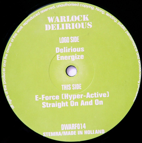 Delirious front label