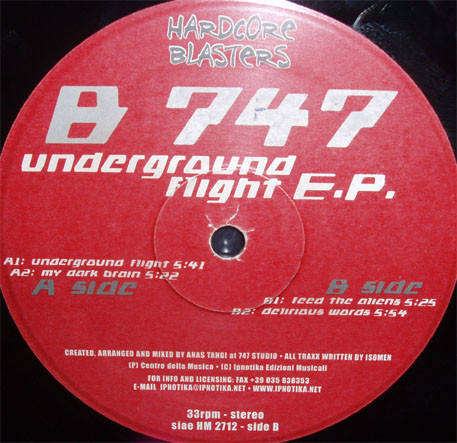 Underground Flight E.P. front label
