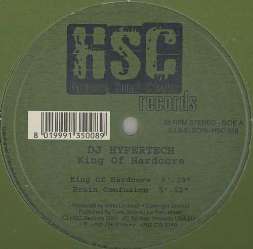 King Of Hardcore front label