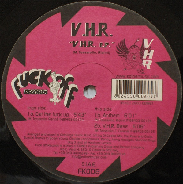 V.H.R. E.P. front label