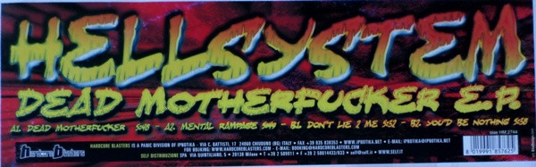 Dead Motherfucker E.P. front label