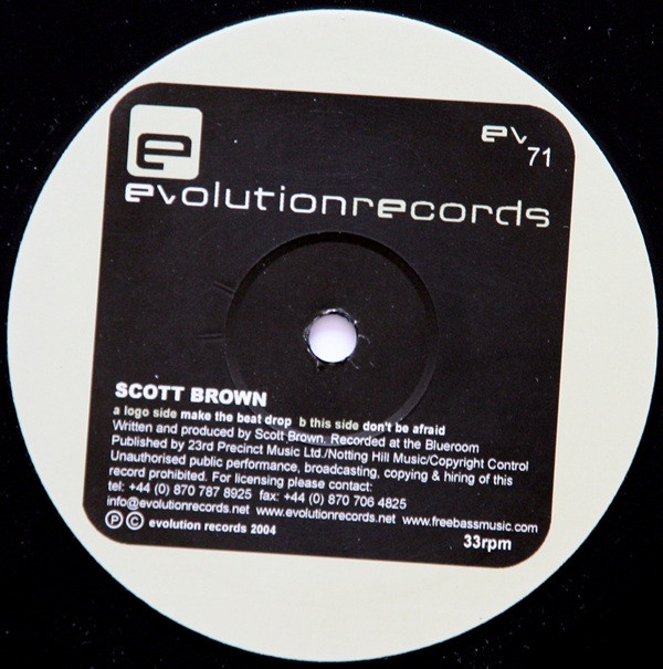 Make The Beat Drop / Don't Be Afraid back label