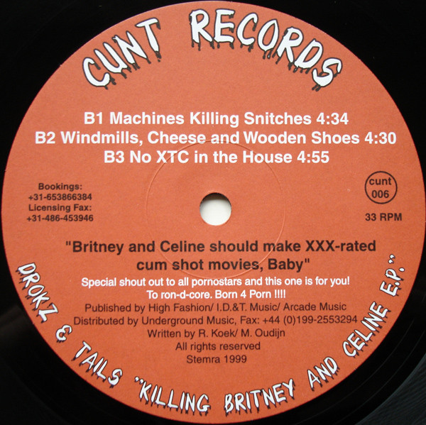 Killing Britney And Celine E.P. back cover
